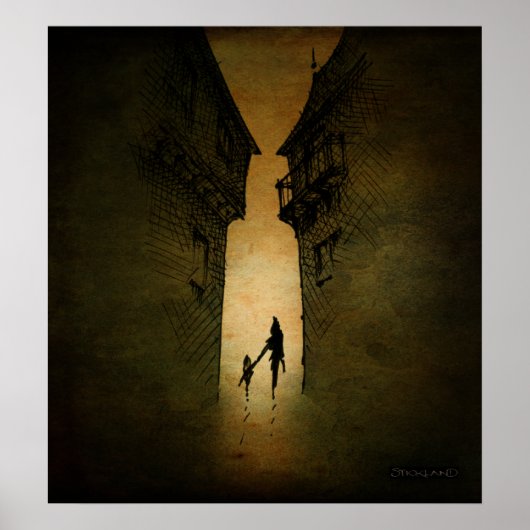 Secret Dark Alley Print Poster (Vorne)