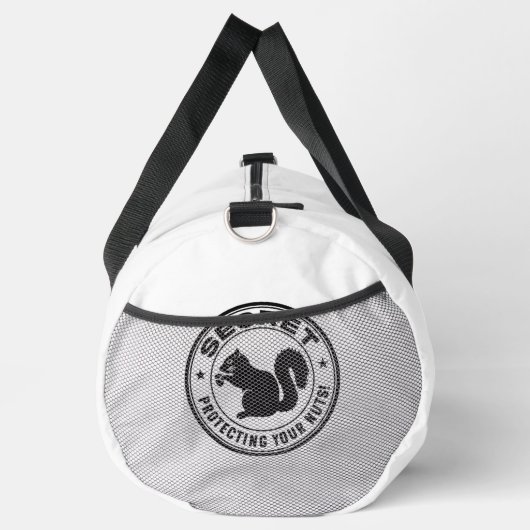 Secret Eichhörnchen Patch "Protected Your Nuts" Duffle Bag (Rechts)