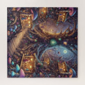 Secret Fairy Market Forest with Mushrooms & Tree Puzzle (Horizontal)