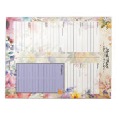 Secret Garden 7 Day Meal Planner Tränenweg Notepad Notizblock (Vorderseite)