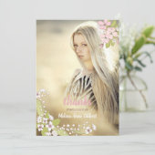 Secret Garden Abschluss Vielen Dank Foto Einladung (Stehend Vorderseite)