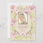 Secret Garden Abschluss Vielen Dank Foto Einladung (Rückseite)