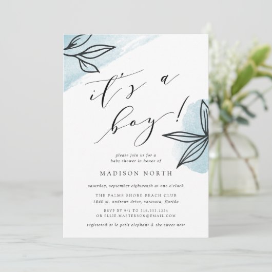 Secret Garden Baby Dusche Einladung (Stehend Vorderseite)