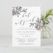 Secret Garden Bat Mitzvah Einladung (Stehend Vorderseite)