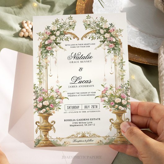 Secret Garden Blumenstrauß Einladung