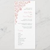 Secret Garden Blush Bloral Lovebirds Hochzeit Programm (Vorderseite)