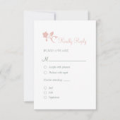 Secret Garden Blush Bloral Lovebirds Hochzeit RSVP Karte (Vorderseite)