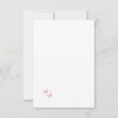 Secret Garden Blush Bloral Lovebirds Hochzeit RSVP Karte (Rückseite)