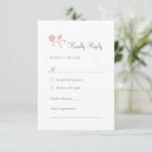 Secret Garden Blush Blumenwald Hochzeit RSVP (Stehend Vorderseite)