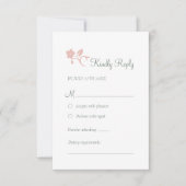 Secret Garden Blush Blumenwald Hochzeit RSVP Karte (Vorderseite)