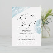 Secret Garden Botanical Baby Dusche Folieneinladung (Stehend vorne)