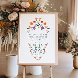 Secret Garden Brautparty Begrüßungszeichen Poster