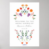 Secret Garden Brautparty Begrüßungszeichen Poster (Vorne)