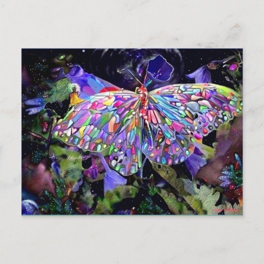Secret Garden Butterfly Postkarte (Vorderseite)