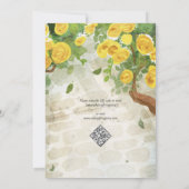 Secret Garden Enchanted Yellow Roses Brautparty Einladung (Rückseite)