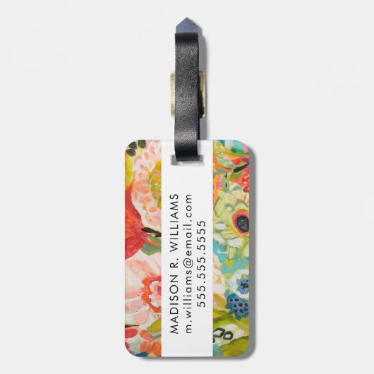 Secret Garden Floral III Gepäckanhänger (Rückseite vertikal)