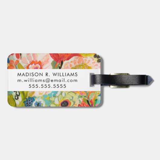 Secret Garden Floral III Gepäckanhänger (Rückseite horizontal)