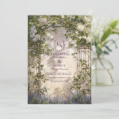 Secret Garden Gate Fairytale Wedding Einladung (Stehend Vorderseite)