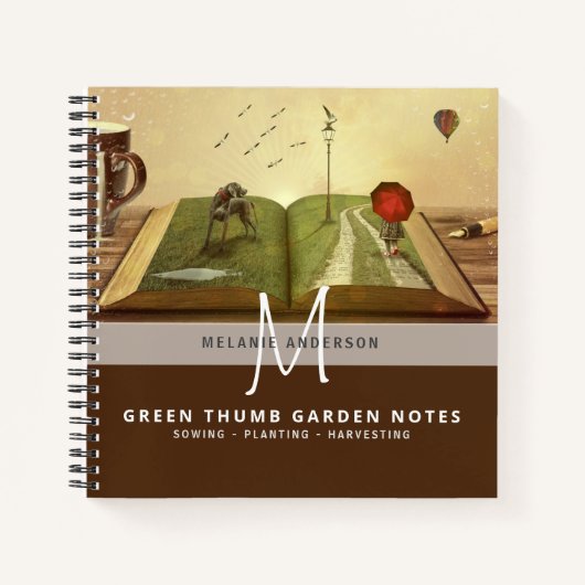 Secret Garden Green Thumb Gardeners Journal Notizblock (Vorderseite)