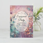 Secret Garden in Abend Glow Engagement Party Einladung (Stehend Vorderseite)