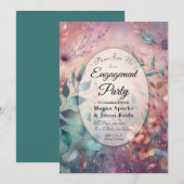 Secret Garden in Abend Glow Engagement Party Einladung (Vorne/Hinten)