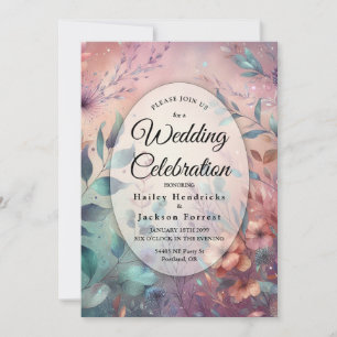 Secret Garden in Abend Glow Wedding Einladung