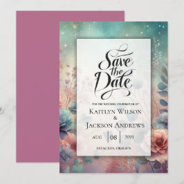 Secret Garden in Abend Glow Wedding Save The Date