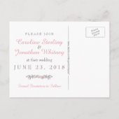 Secret Garden Mason Jar Save the Date Postcard Ankündigungspostkarte (Rückseite)