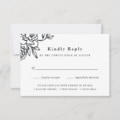 Secret Garden Meal Choice RSVP Card Karte (Vorderseite)