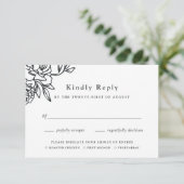 Secret Garden Meal Choice RSVP Card Karte (Stehend Vorderseite)
