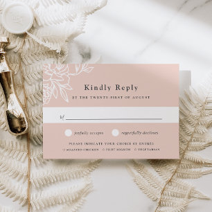 Secret Garden Meal Choice RSVP Card Karte