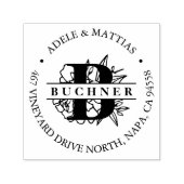 Secret Garden Monogram Rücksendeadresse Permastempel (Design)