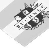 Secret Garden Monogram Strip Kurzer Tischläufer (Ecke)