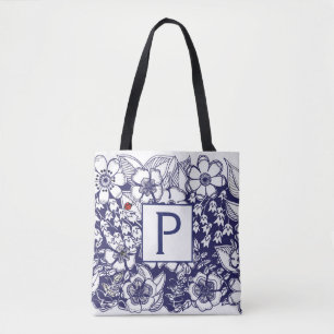 Secret Garden monogramed All-over Print-Tasche Tasche