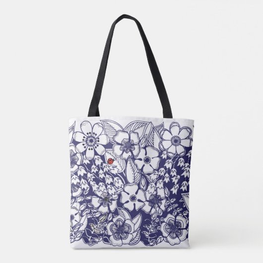 Secret Garden monogramed All-over Print-Tasche Tasche (Rückseite)