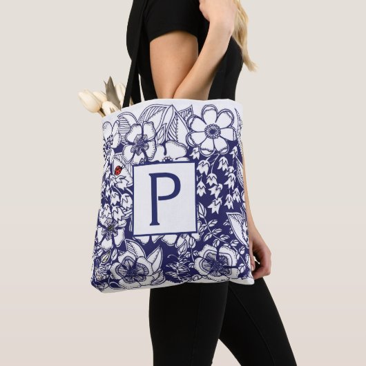 Secret Garden monogramed All-over Print-Tasche Tasche (Von Nahem)