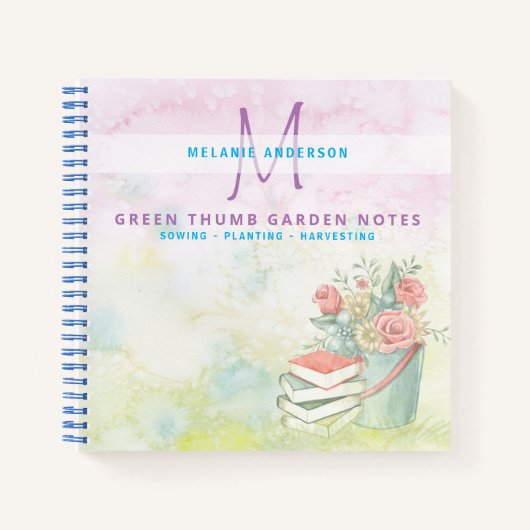 Secret Garden Potted Pflanze Gardeners Journal Notizblock (Vorderseite)