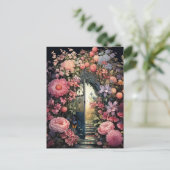 Secret Garden Retro Kirche Santa Maria degli Angio Postkarte (Stehend Vorderseite)