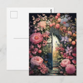 Secret Garden Retro Kirche Santa Maria degli Angio Postkarte (Vorne/Hinten)