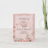 Secret Garden Romantic Peach Wedding Programm (Vorderseite)