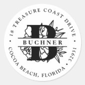 Secret Garden Rücksendeadresse Runder Aufkleber (Vorderseite)