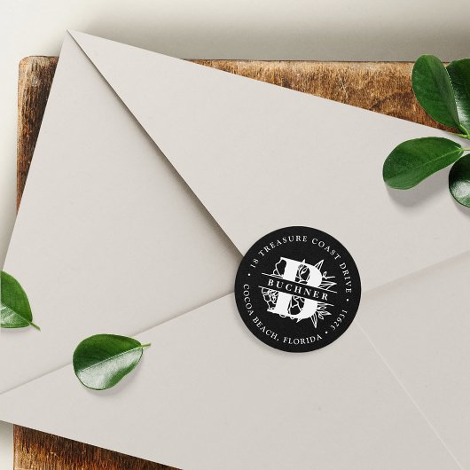 Secret Garden Rücksendeadresse Runder Aufkleber