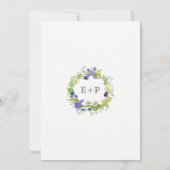 Secret Garden Rustic Boho Wildblumen Hochzeit Einladung (Rückseite)