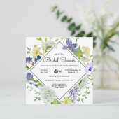 Secret Garden Rustic Wildblumen Brautparty Einladung (Stehend Vorderseite)