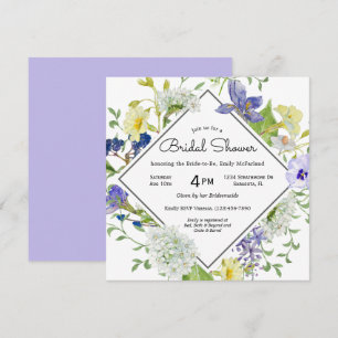 Secret Garden Rustic Wildblumen Brautparty Einladung