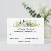 Secret Garden Rustic Wildblumen Hochzeit RSVP Karte (Stehend Vorderseite)