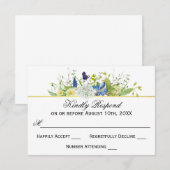 Secret Garden Rustic Wildblumen Hochzeit RSVP Karte (Vorne/Hinten)