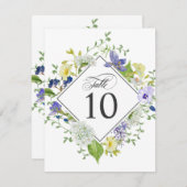 Secret Garden Rustikale Wildblumen Tischnummern (Vorne/Hinten)