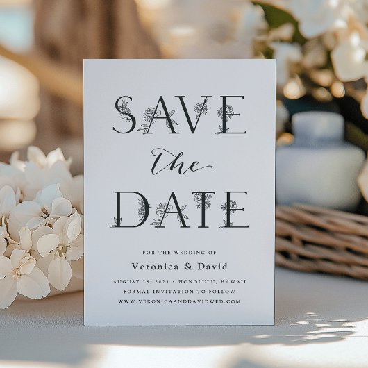 Secret Garden Save the Date Card