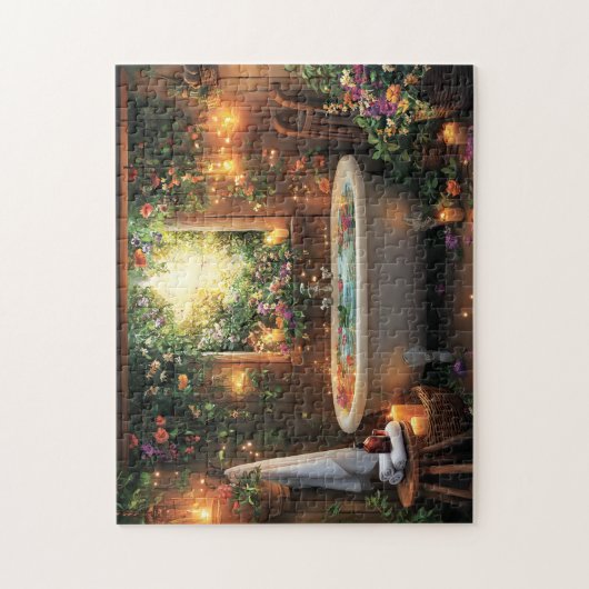 Secret Garden Spa Bath Floral Nature Retreat Puzzle (Vertikal)